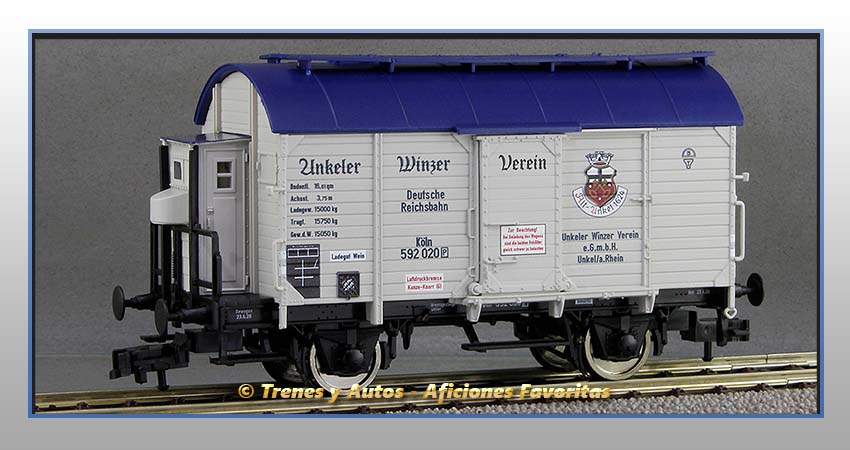 Vagón foudre transporte vino "Unkeler Winzer Verein" - DRG