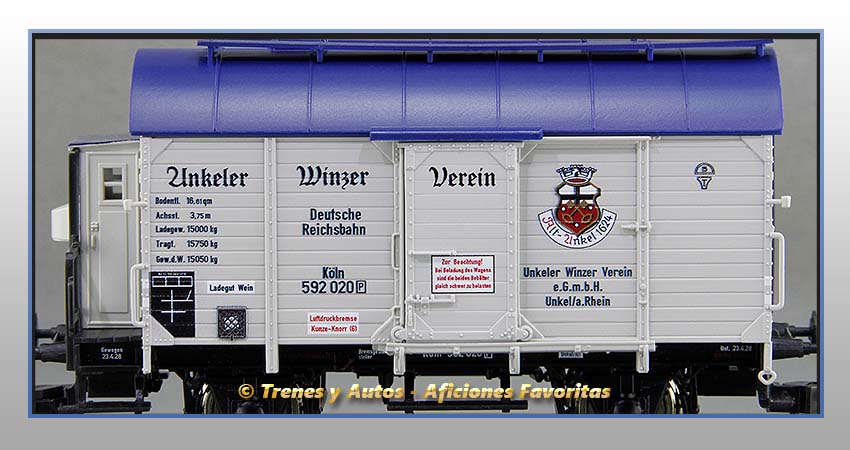 Vagón foudre transporte vino "Unkeler Winzer Verein" - DRG