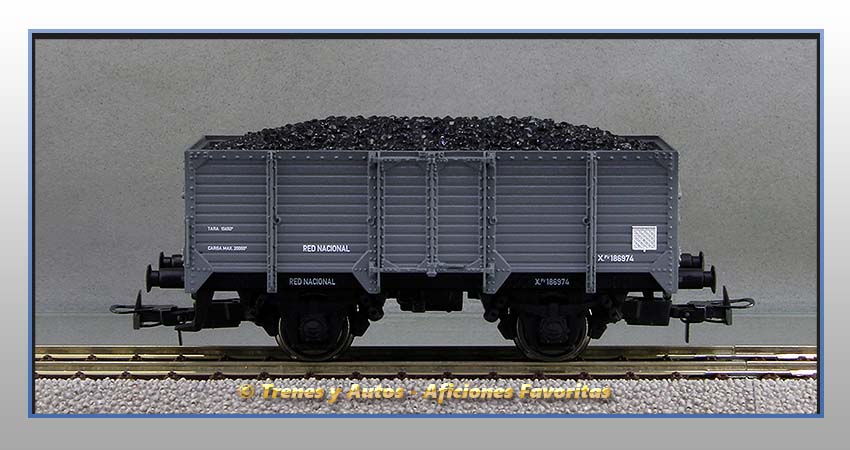 Vagón abierto borde alto Tipo X Carga carbón - Renfe
