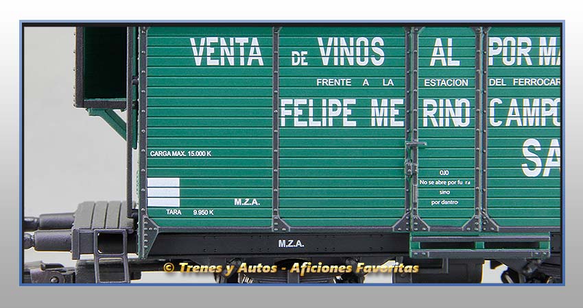 Vagón foudre transporte vino con garita "Felipe Merino Campos" - M.Z.A.