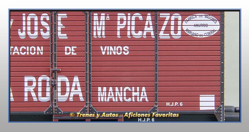Vagón foudre transporte vino "Herminio y José Mª Picazo" - Norte