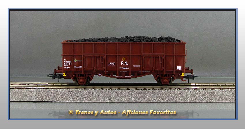 Vagón borde alto Tipo X3 EKKLos Carga carbón - Renfe