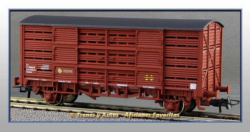 Vagón jaula transporte ganado Tipo FG-Heekms - Renfe