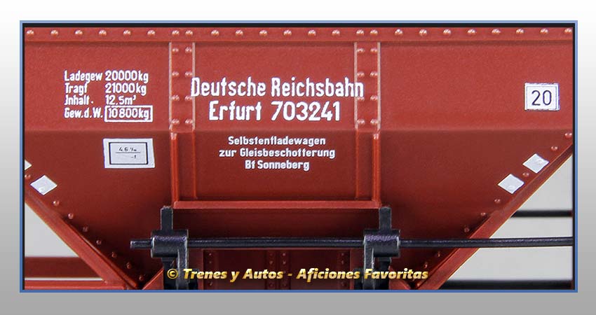 Vagón tolva Talbot Erfurt Carga grava - DRG