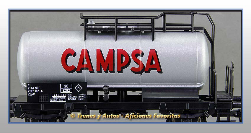 Vagón cisterna Tipo Zgkk "Campsa" - Renfe