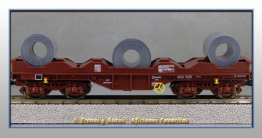 Vagón plataforma portabobinas Tipo Shmms - Renfe
