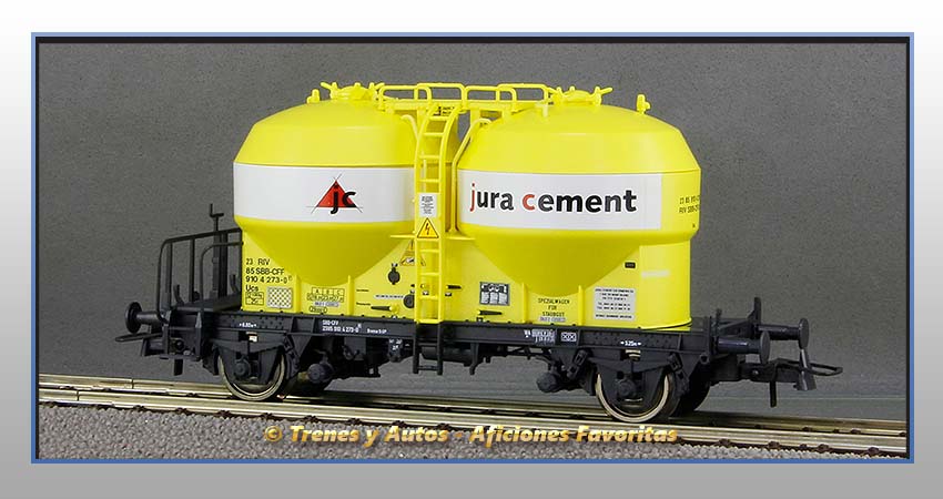 Vagón silo Tipo Ucs "Jura Cement" - SBB