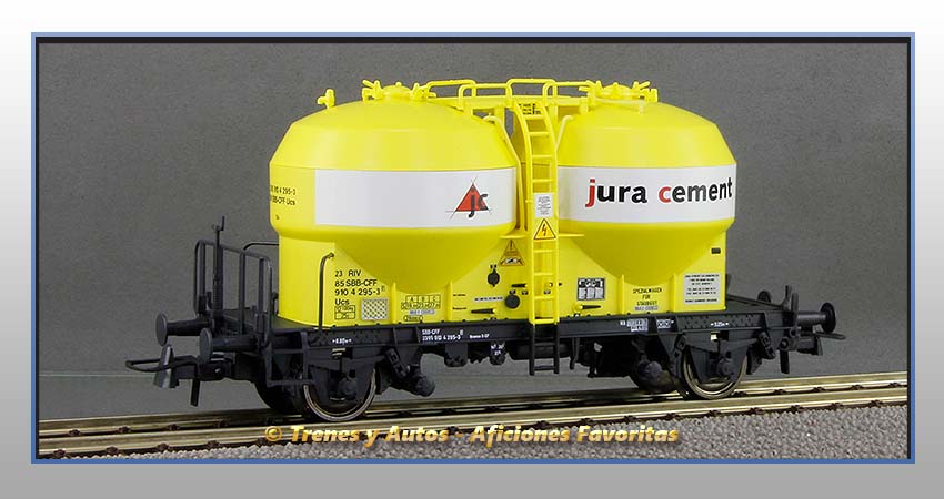 Vagón silo Tipo Ucs "Jura Cement" - SBB