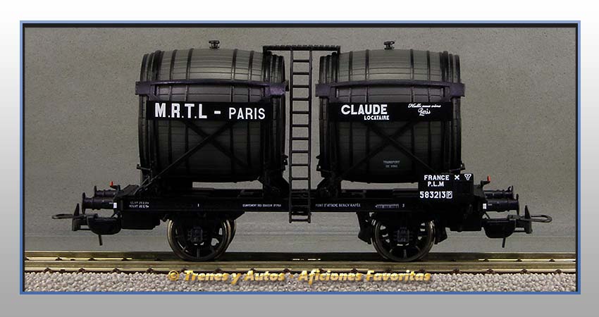Vagón foudre bicuba "M.R.T.L - PARÍS" - SNCF