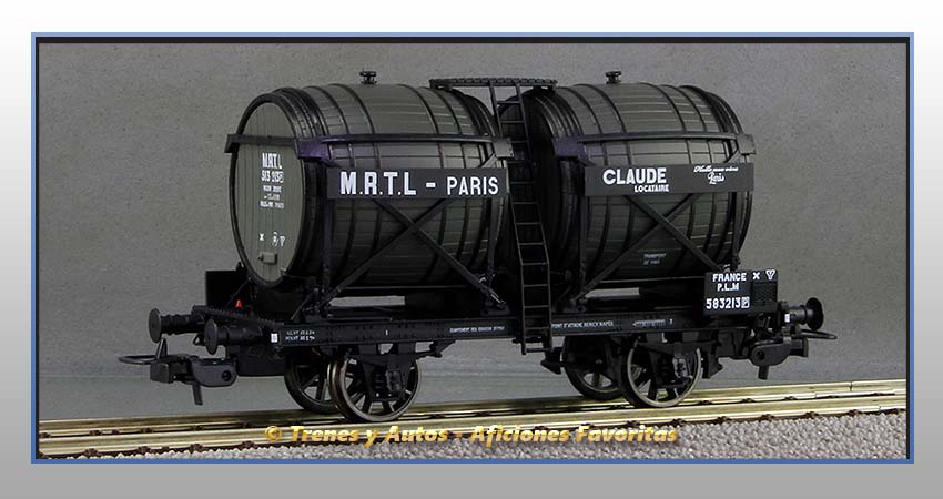 Vagón foudre bicuba "M.R.T.L - PARÍS" - SNCF