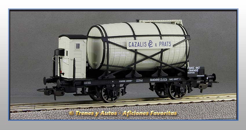 Vagón foudre con garita "Cazali & Prats" - SNCF