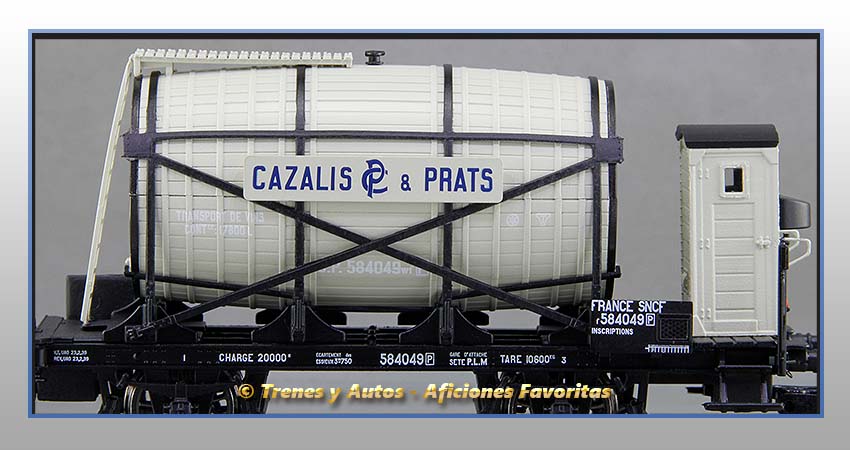 Vagón foudre con garita "Cazali & Prats" - SNCF