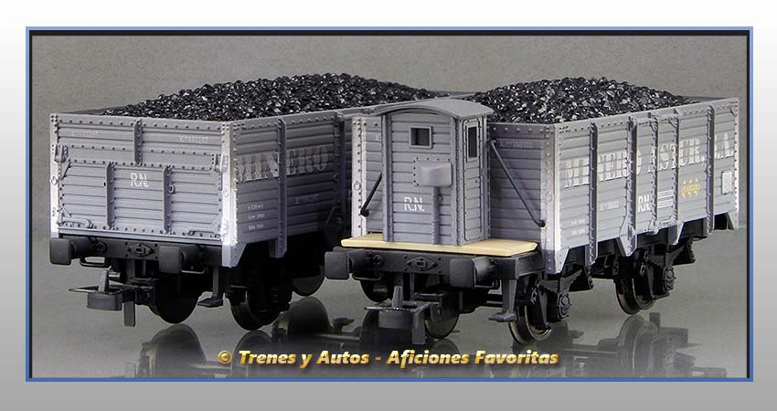 Vagones borde alto con/sin garita Serie X "Minero Astur S.A." - Renfe