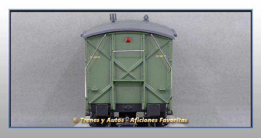 Furgón equipajes Tipo DV con departamento Jefe de tren - Renfe
