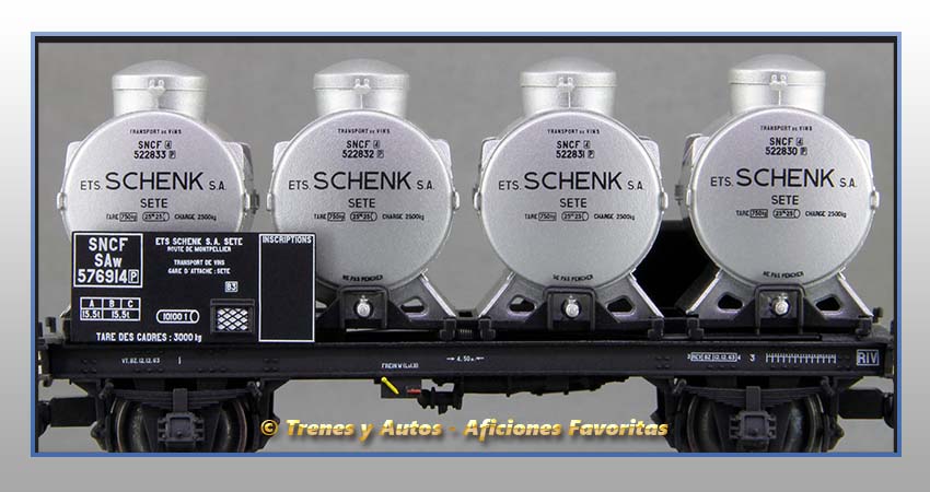Vagón portacontenedores cisterna "Schenk" _SNCF