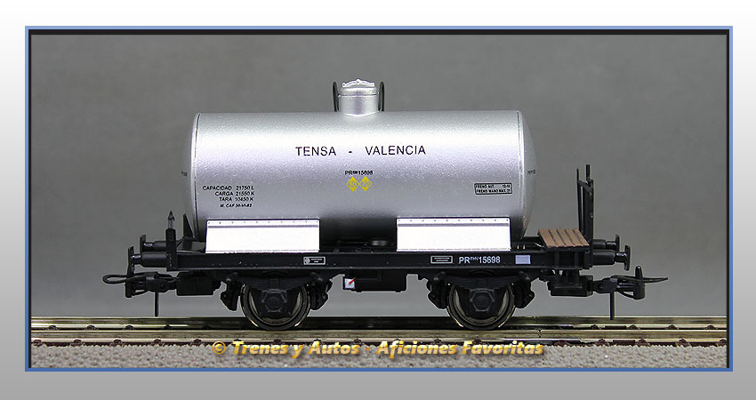 Vagón cisterna unificada Tipo PR con balconcillo "Tensa - Valencia" - Renfe