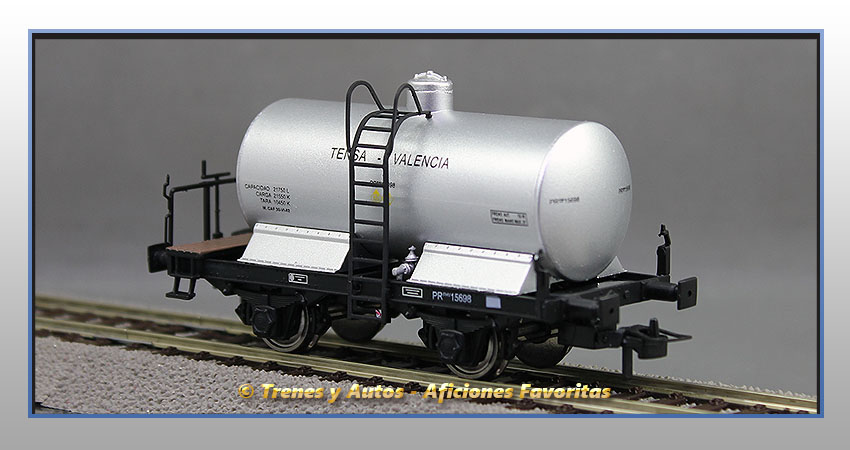 Vagón cisterna unificada Tipo PR con balconcillo "Tensa - Valencia" - Renfe