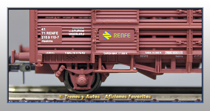Vagón jaula transporte ganado Tipo FG Heekms - Renfe