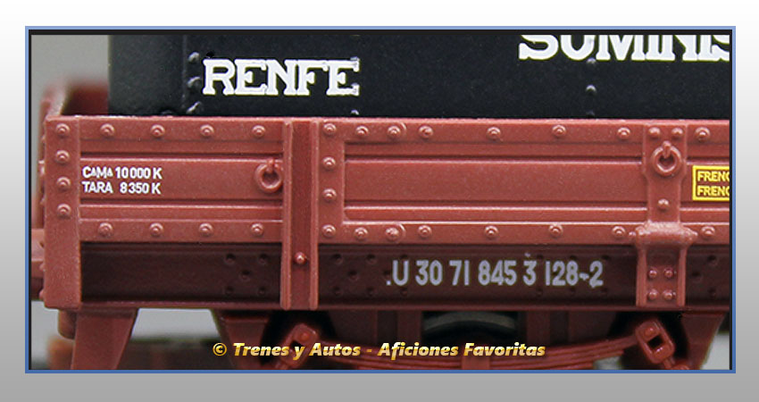 Vagón plataforma unificado con aljibe R.965-ST - Renfe