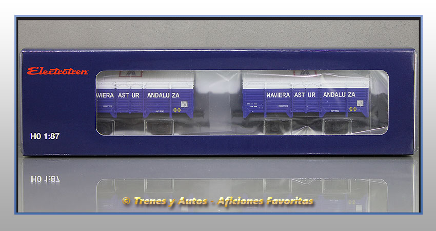 Set 2 vagones cubiertos PX "Naviera Astur Andaluza" - Renfe