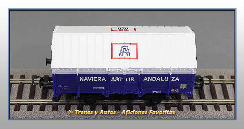 Vagón cubierto PX "Naviera Astur Andaluza"  7530 - Renfe