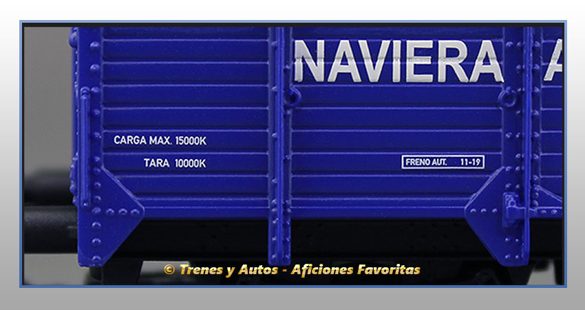 Vagón cubierto PX "Naviera Astur Andaluza"  7536 - Renfe