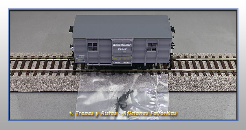 Furgón Serie DV 61226 "Servicio del Tren Obrero"- Renfe (Complementos)