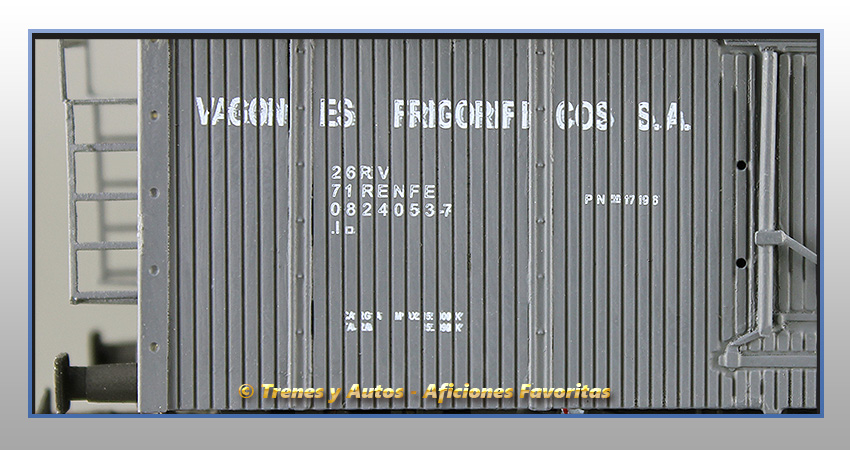 Vagón frigorífico Tipo PN 17000 "Vagones Frigoríficos SA" - Renfe