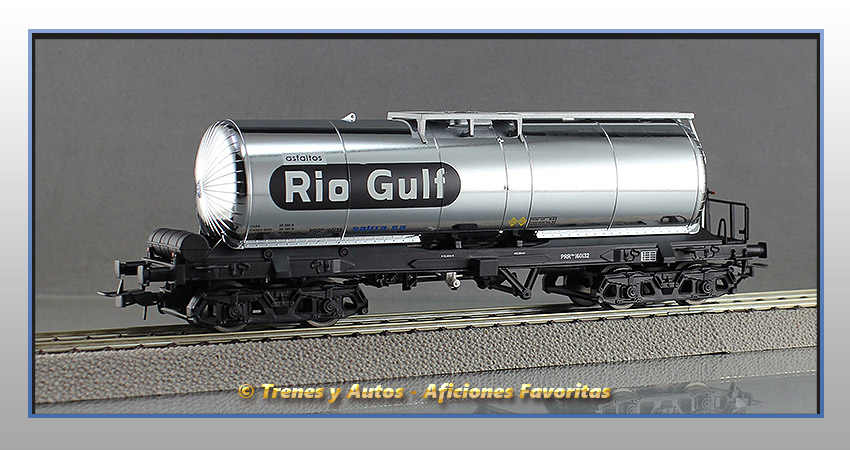 Vagón cisterna 4 ejes Tipo Uahs "Saltra-Río Gulf" - Renfe