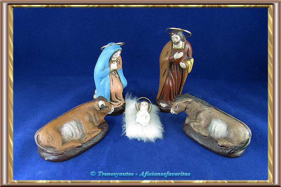 La Virgen, San José, el Niño, la mula y el buey La Virgen, San José, el Niño, la mula y el buey