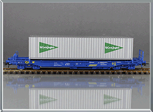 Vagón portacontenedores Tipo Sdgkkmss El Corte Inglés _ Renfe