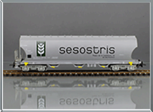 Vagón tolva cereales Tipo Uagps Sesostris - Renfe