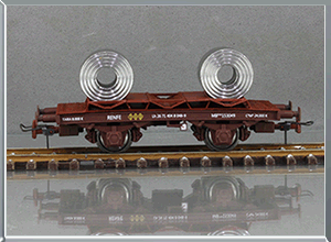 Vagón transporte bobinas chapa Tipo Lh - Renfe