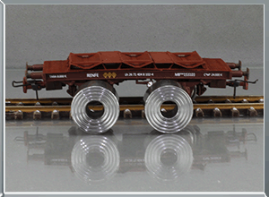 Vagón transporte bobinas chapa Tipo Lh - Renfe