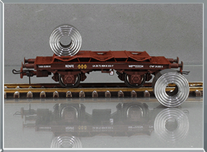 Vagón transporte bobinas chapa Tipo Lh - Renfe