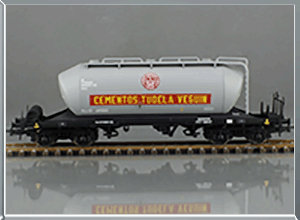 Vagón tolva cemento Tipo Uacs Cementos Tudela Veguin - Renfe