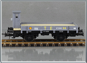 Vagón plataforma unificado garita Tipo M - TE 815 - Renfe