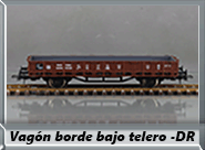 Vagón borde bajo telero - DR