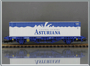 Vagón MC1 contenedor Tipo Lgs C.L.Asturiana - Renfe