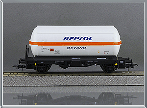 Vagón cisterna gases licuados Tipo PR Zgkk Repsol-Butano - Renfe