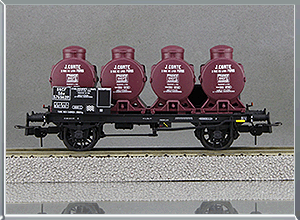 Vagón portacontenedores cisterna J. Comte - SNCF