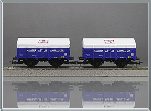 Set vagones cubiertos PX Naviera Astur Andaluza - Renfe