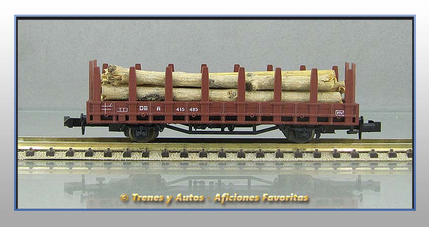 Vagón plataforma con teleros Rr-20 DB