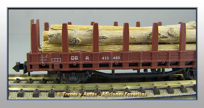 Vagón plataforma con teleros Rr-20 DB