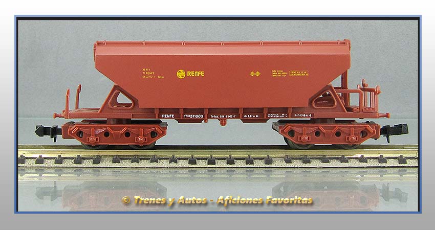 Vagón tolva óxido Tipo Tadgs Renfe