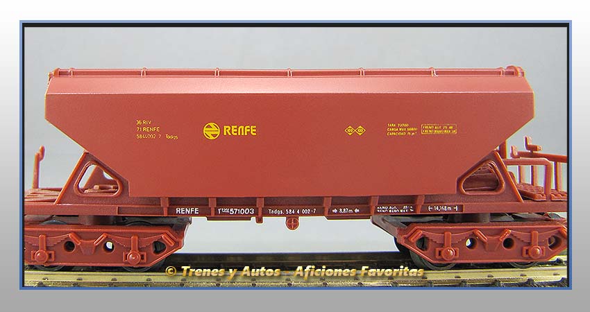Vagón tolva óxido Tipo Tadgs Renfe