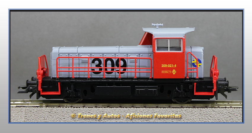 Locomotora diésel maniobras Serie 309 (Gris/Rojo) - Renfe