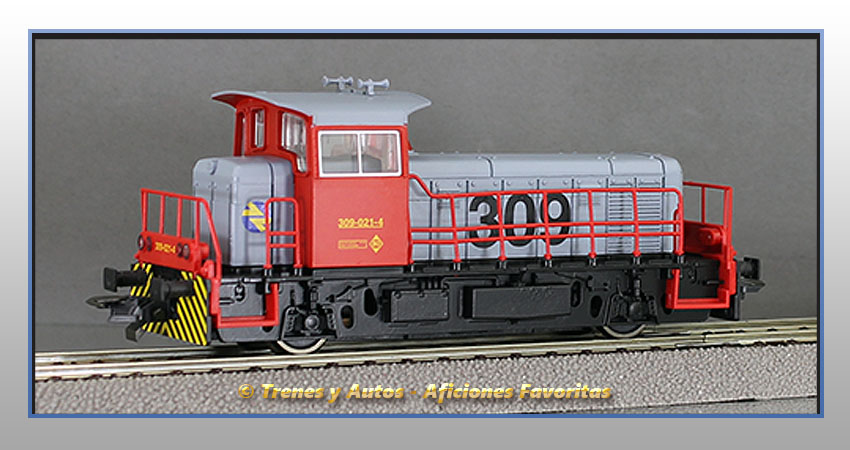 Locomotora diésel maniobras Serie 309 (Gris/Rojo) - Renfe