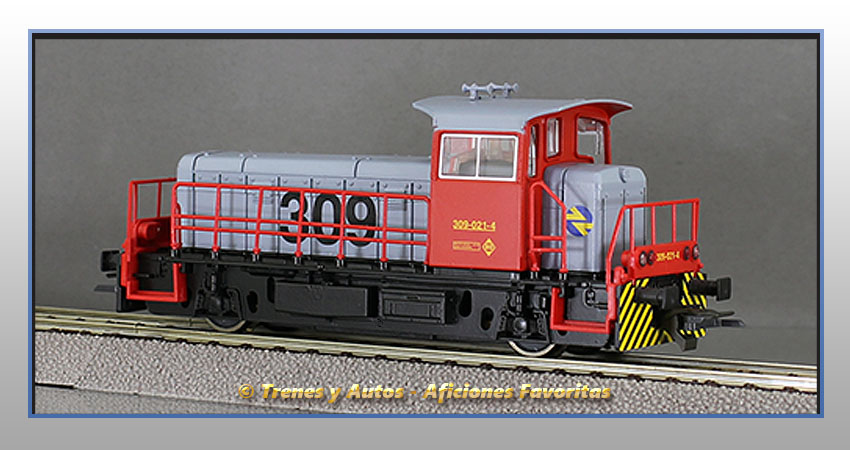 Locomotora diésel maniobras Serie 309 (Gris/Rojo) - Renfe