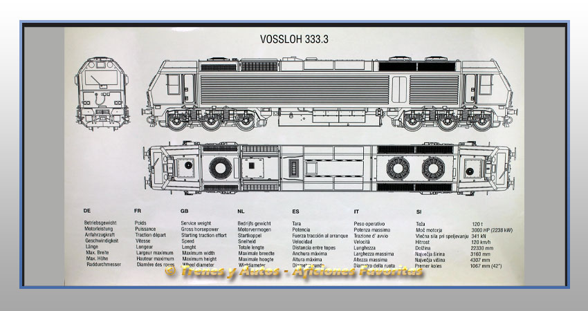 Locomotora diésel Vossloh 333.3 - Renfe